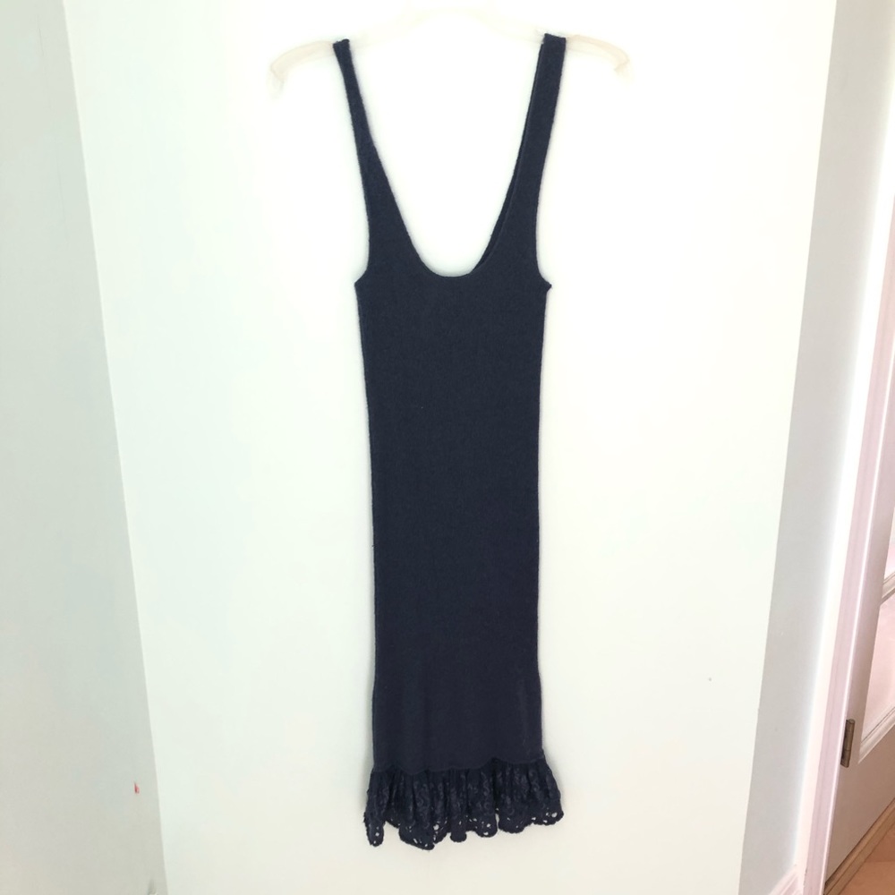 Wool Free People Snug Blue Dress